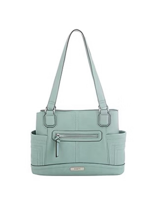 Rosetti Handbags - Rosetti Mint Green Shoulder Bag with Front Zip and Side Pockets